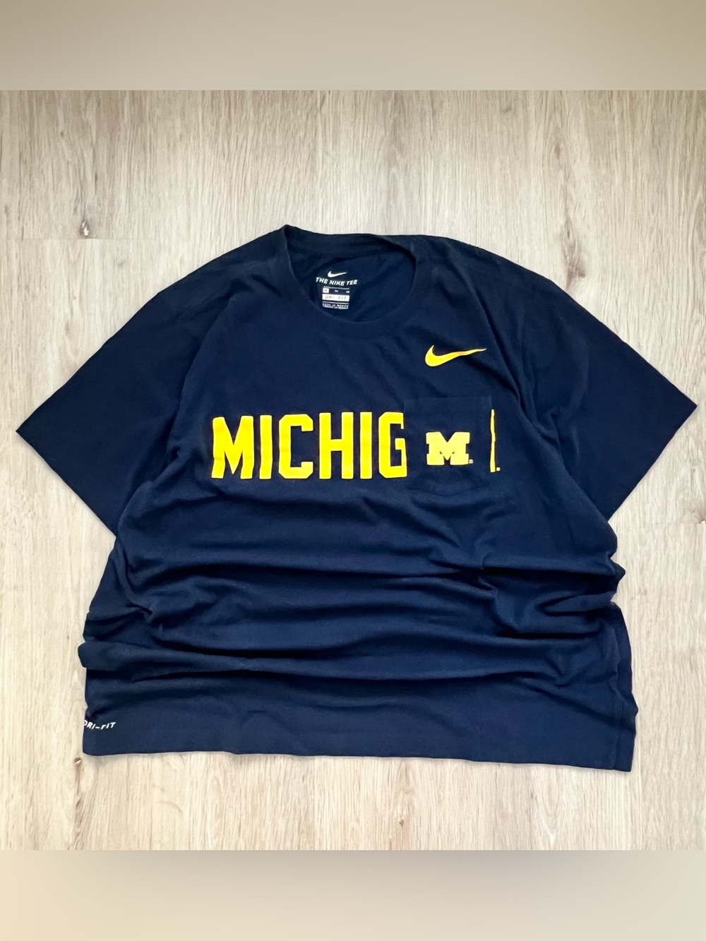 Vintage Y2K Michigan Wolverines Nike Center Swoosh Embroidered T Shirt Mens XL